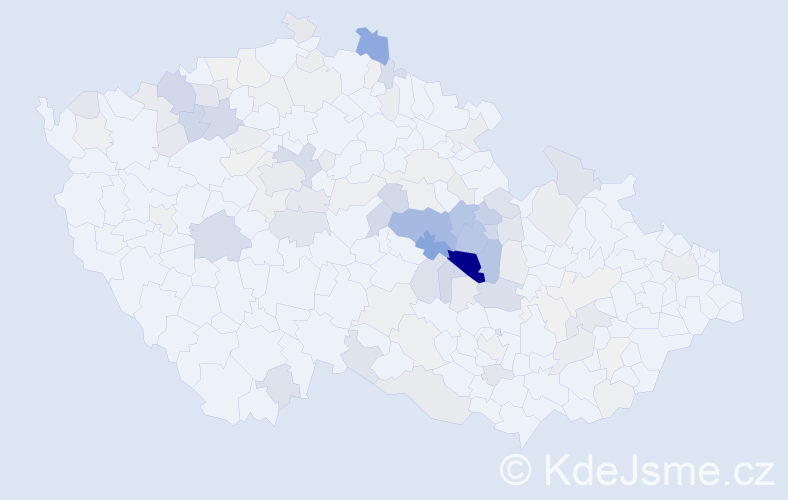 Příjmení: 'Roušarová', počet výskytů 332 v celé ČR