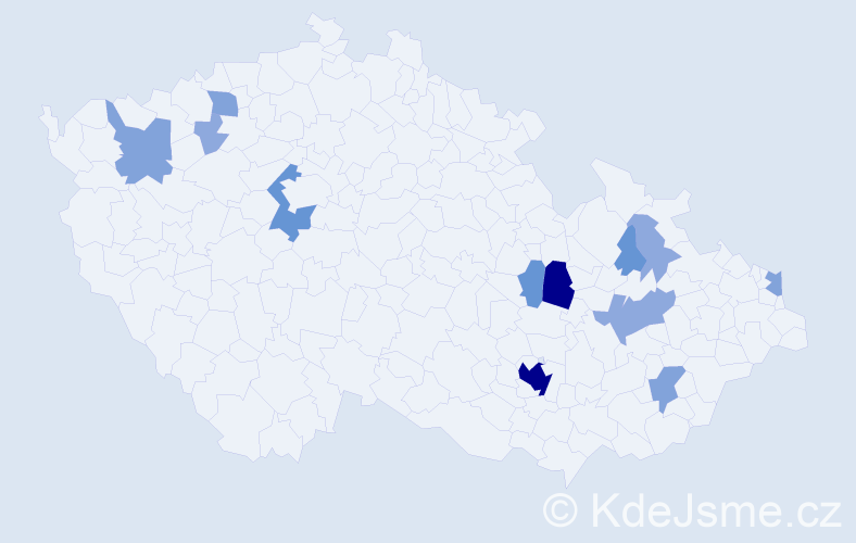 Příjmení: 'Višňová', počet výskytů 36 v celé ČR