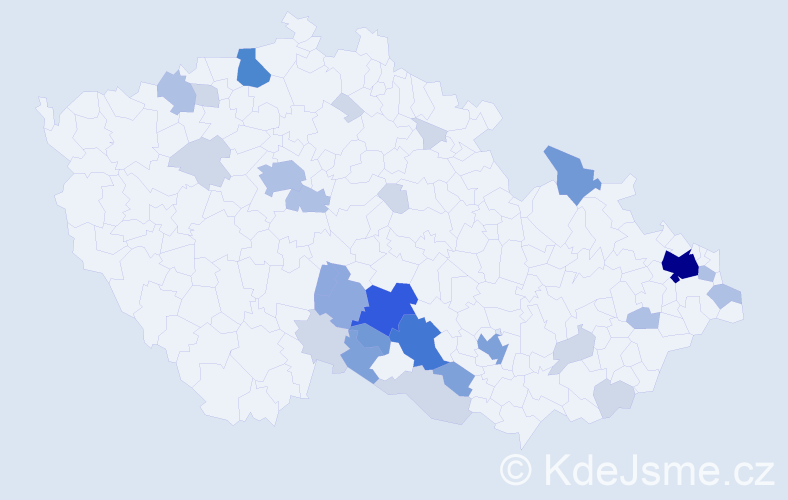 Příjmení: 'Netoličková', počet výskytů 88 v celé ČR