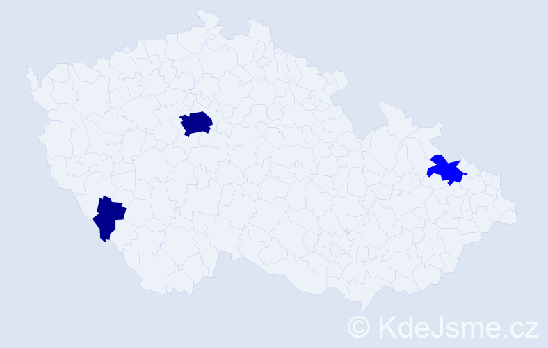 Příjmení: 'Kieslinger', počet výskytů 5 v celé ČR