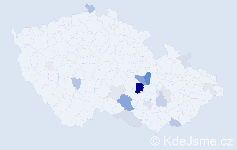 Příjmení: 'Žličař', počet výskytů 42 v celé ČR