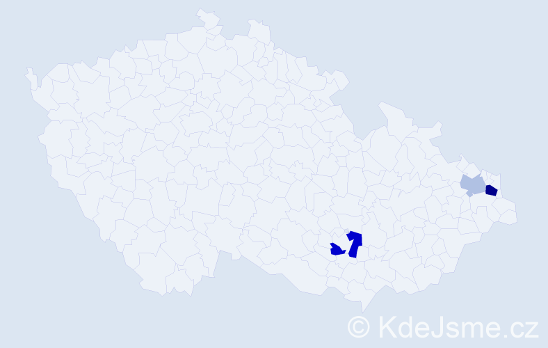 Příjmení: 'Lazišťan', počet výskytů 6 v celé ČR