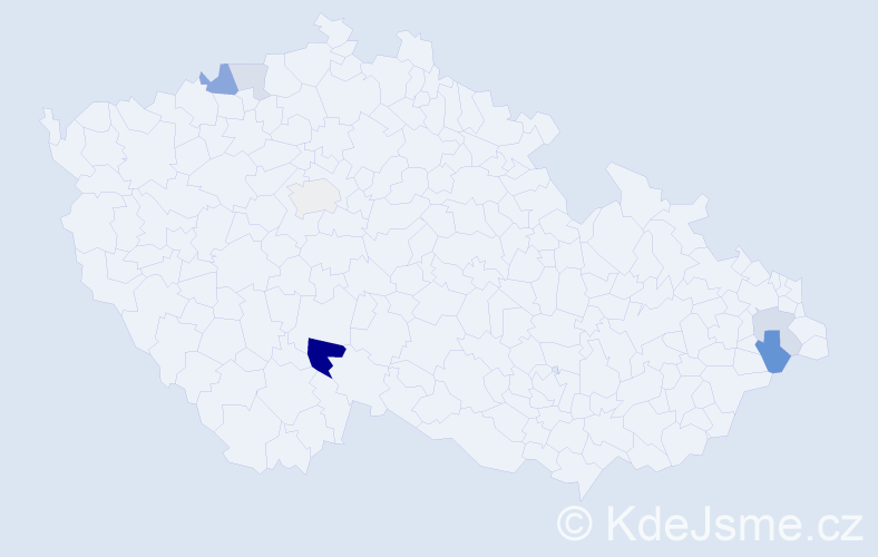 Příjmení: 'Kerzlová', počet výskytů 12 v celé ČR