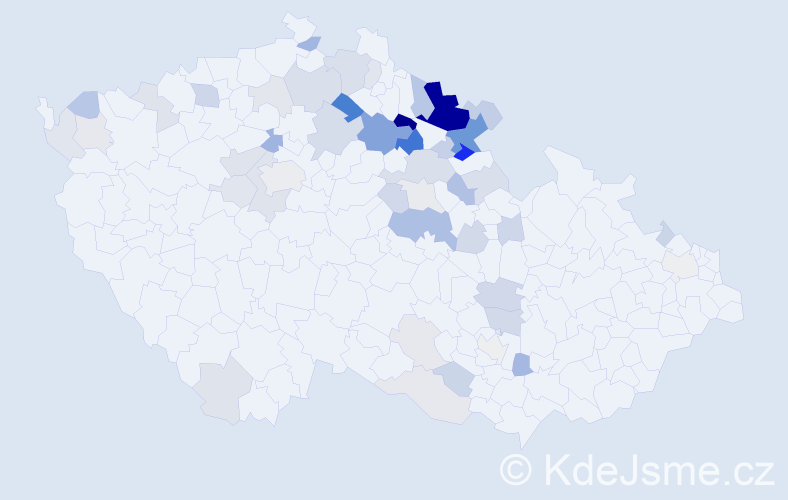 Příjmení: 'Bejrová', počet výskytů 148 v celé ČR