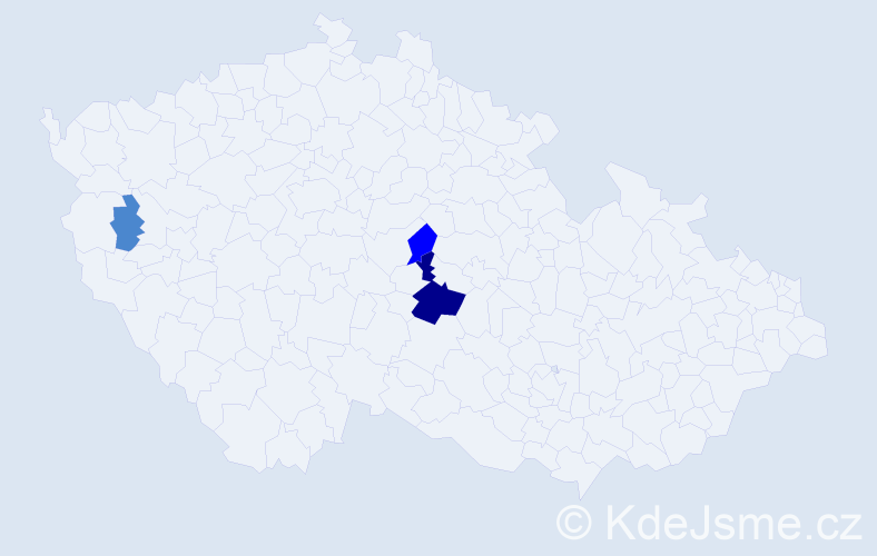 Příjmení: 'Trouba', počet výskytů 6 v celé ČR