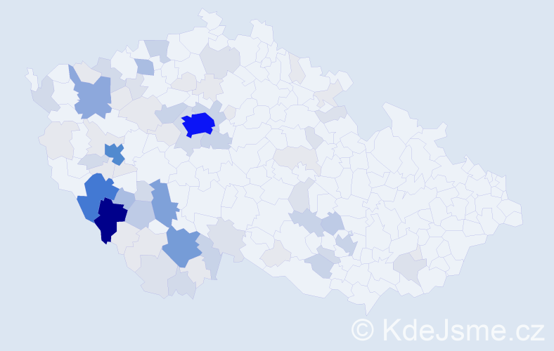 Příjmení: 'Hosnedlová', počet výskytů 285 v celé ČR