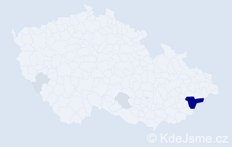 Příjmení: 'Zádilská', počet výskytů 23 v celé ČR
