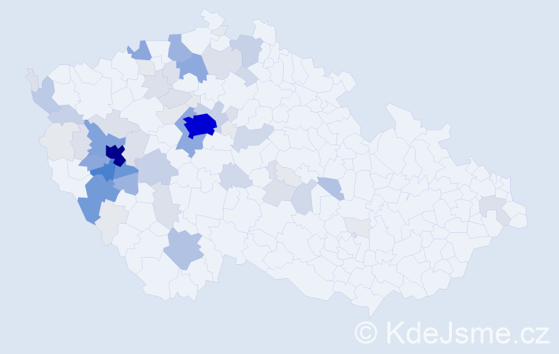 Příjmení: 'Baumruk', počet výskytů 288 v celé ČR