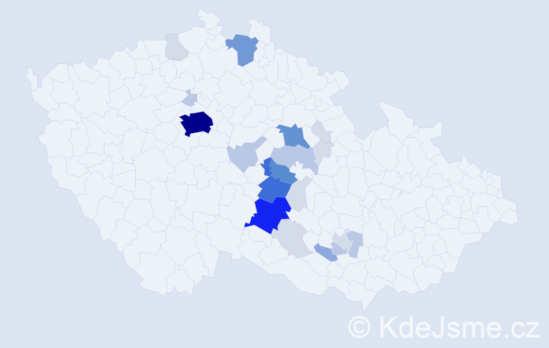 Příjmení: 'Culka', počet výskytů 79 v celé ČR
