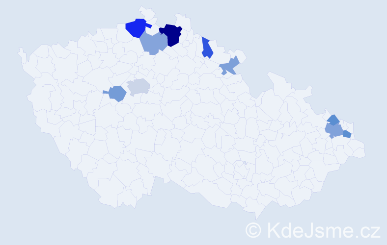 Příjmení: 'Dorníková', počet výskytů 22 v celé ČR
