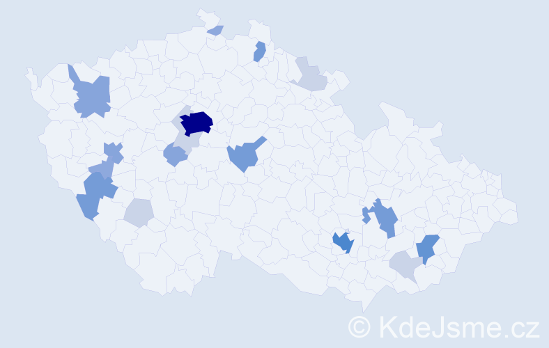 Příjmení: 'Ruth', počet výskytů 57 v celé ČR