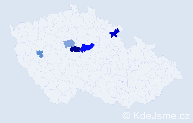 Příjmení: 'Anokhina', počet výskytů 7 v celé ČR