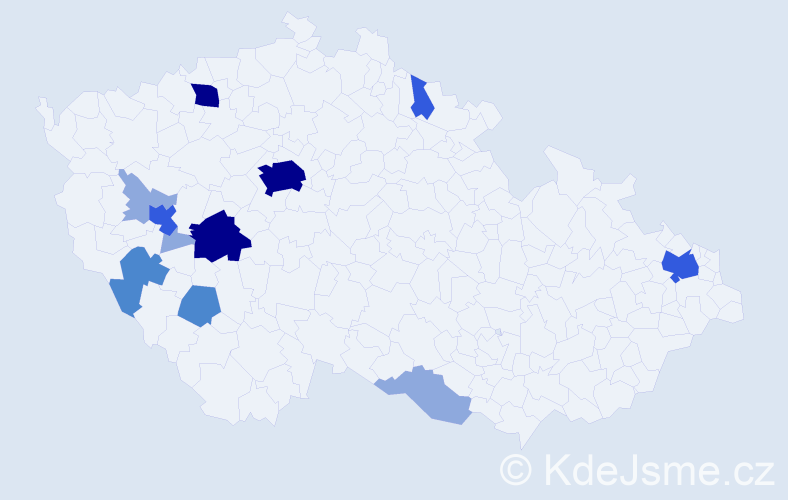 Příjmení: 'Nehézová', počet výskytů 31 v celé ČR
