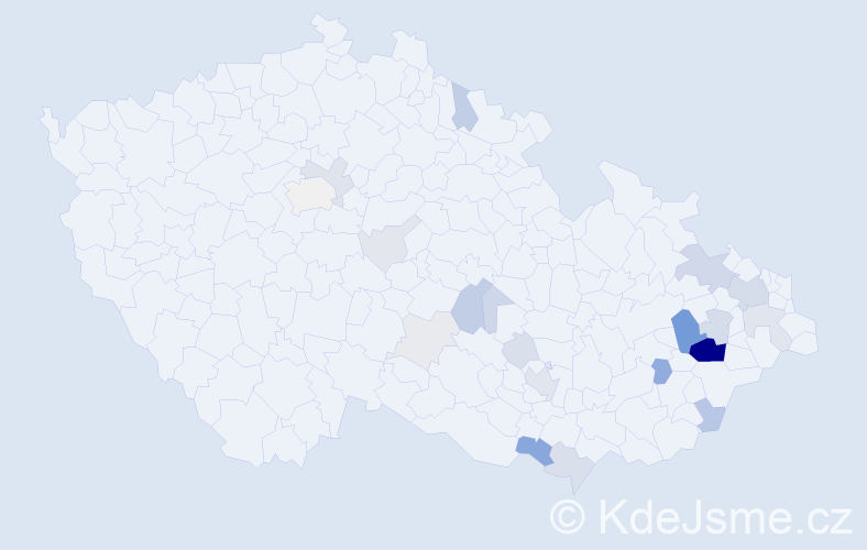 Příjmení: 'Pitrun', počet výskytů 81 v celé ČR