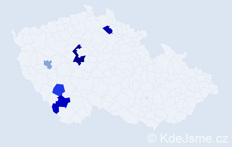 Příjmení: 'Vološyn', počet výskytů 7 v celé ČR