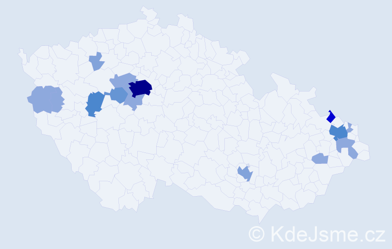 Příjmení: 'Kermes', počet výskytů 37 v celé ČR