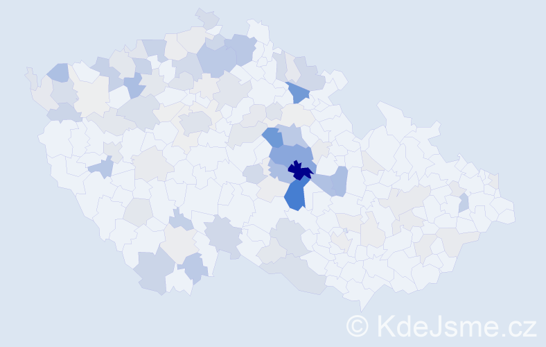 Příjmení: 'Odvárka', počet výskytů 396 v celé ČR