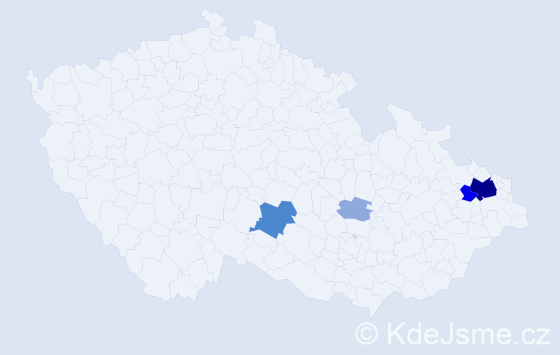 Příjmení: 'Gořula', počet výskytů 15 v celé ČR