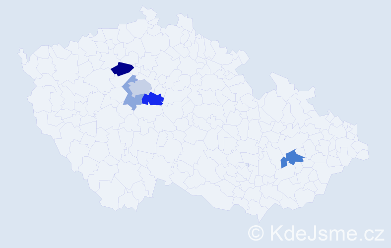Příjmení: 'Tyksová', počet výskytů 10 v celé ČR
