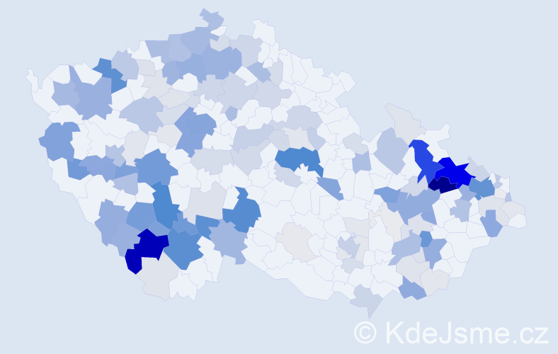 Příjmení: 'Pravda', počet výskytů 651 v celé ČR
