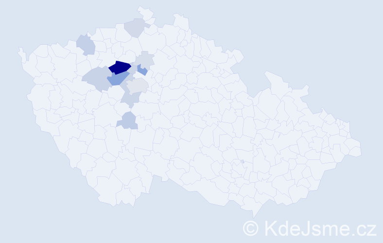 Příjmení: 'Trnobranská', počet výskytů 52 v celé ČR