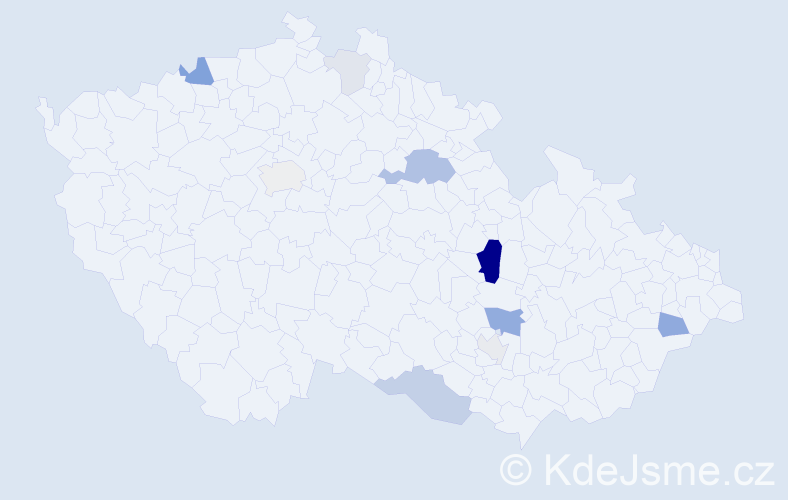 Příjmení: 'Cerhák', počet výskytů 26 v celé ČR