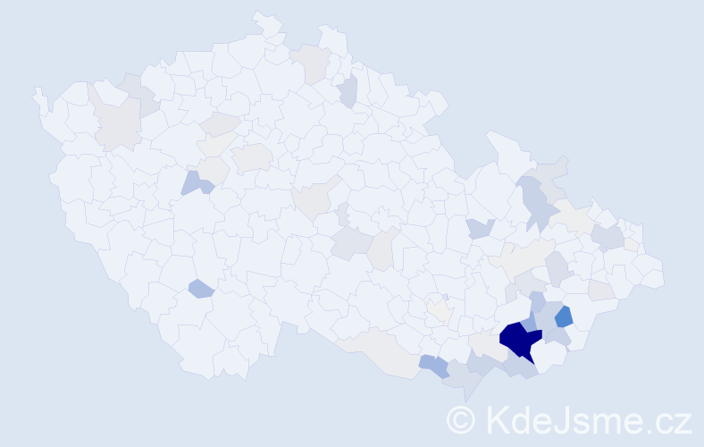 Příjmení: 'Grebeníček', počet výskytů 213 v celé ČR