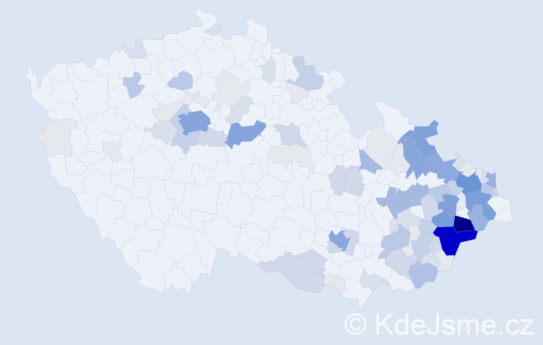 Příjmení: 'Minarčíková', počet výskytů 358 v celé ČR