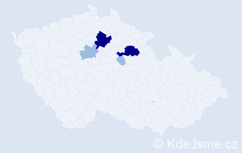 Příjmení: 'Pacholátková', počet výskytů 11 v celé ČR