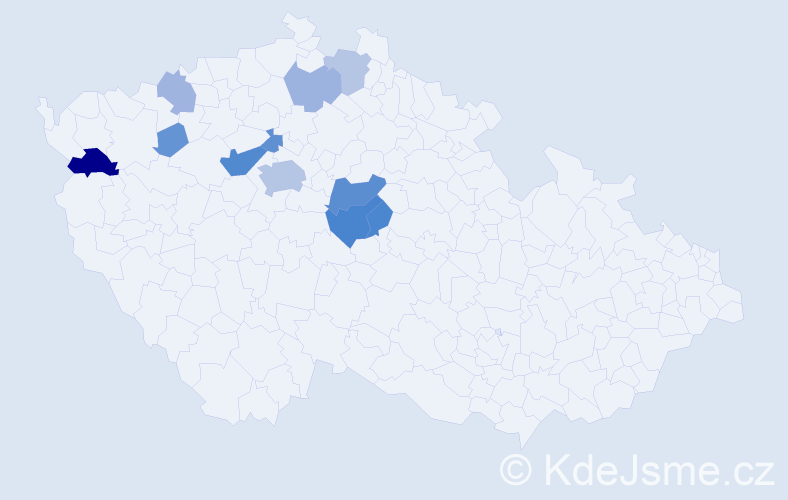 Příjmení: 'Klovrza', počet výskytů 44 v celé ČR