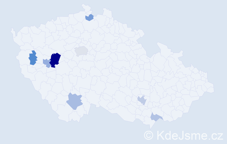 Příjmení: 'Audes', počet výskytů 20 v celé ČR