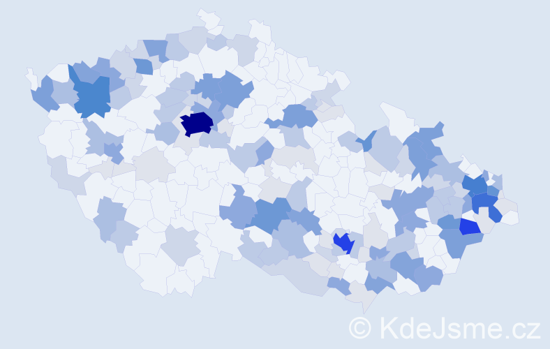 Příjmení: 'Vrábel', počet výskytů 471 v celé ČR