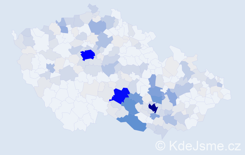 Příjmení: 'Baráková', počet výskytů 796 v celé ČR