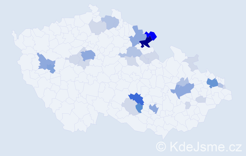 Příjmení: 'Osoba', počet výskytů 94 v celé ČR