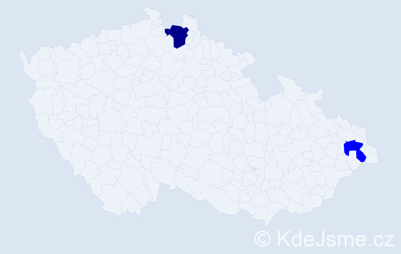 Příjmení: 'Tanzyna', počet výskytů 3 v celé ČR