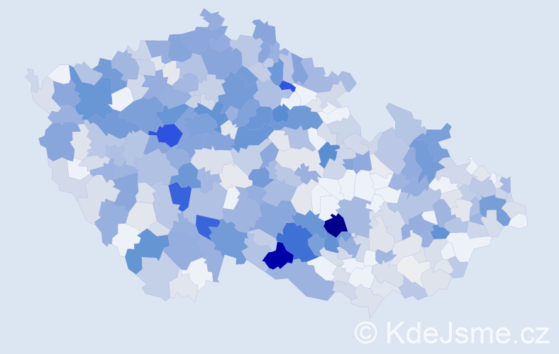 Příjmení: 'Pánek', počet výskytů 2350 v celé ČR