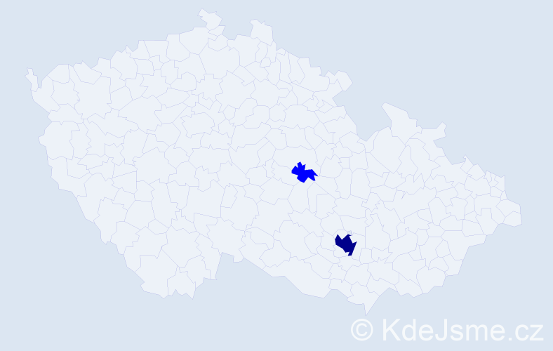 Příjmení: 'Mónová', počet výskytů 3 v celé ČR