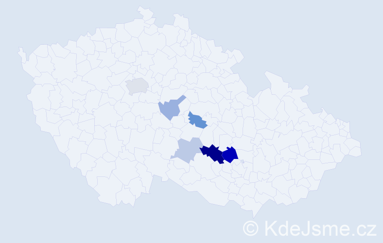 Příjmení: 'Datínská', počet výskytů 13 v celé ČR