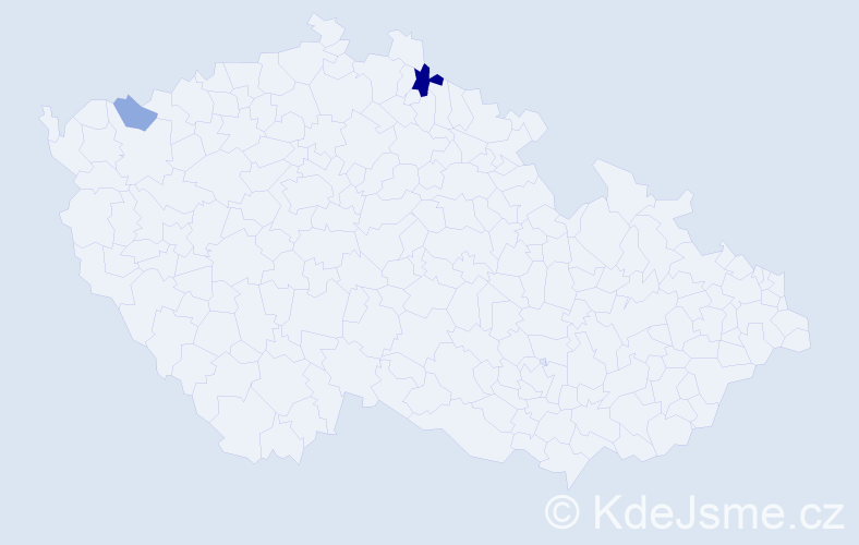 Příjmení: 'Oberhofner', počet výskytů 7 v celé ČR