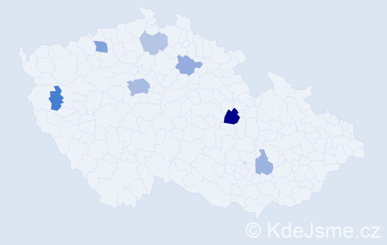 Příjmení: 'Ismailov', počet výskytů 20 v celé ČR