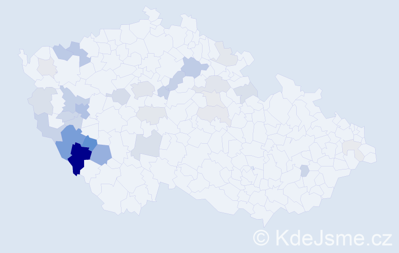 Příjmení: 'Knězová', počet výskytů 89 v celé ČR