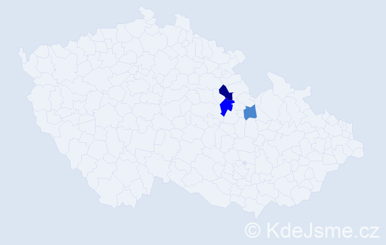 Příjmení: 'Plotková', počet výskytů 6 v celé ČR