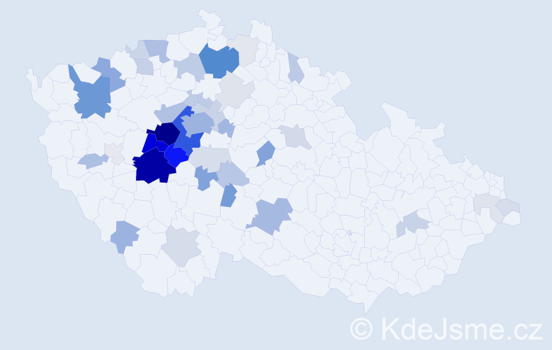 Příjmení: 'Šinágl', počet výskytů 172 v celé ČR