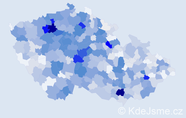 Příjmení: 'Charvát', počet výskytů 2957 v celé ČR