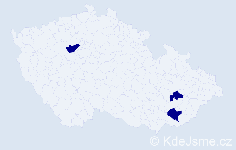 Příjmení: 'Ayres', počet výskytů 3 v celé ČR