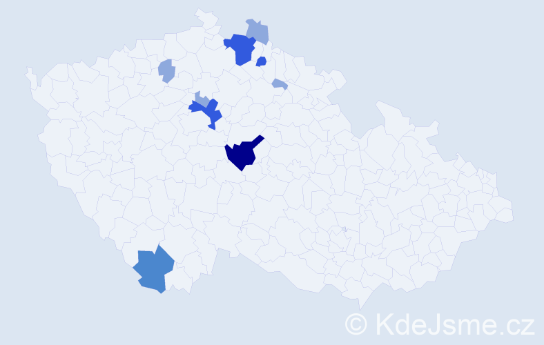 Příjmení: 'Herbe', počet výskytů 20 v celé ČR