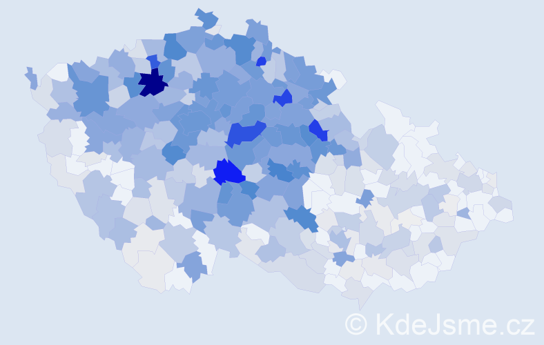 Příjmení: 'Vondráčková', počet výskytů 2460 v celé ČR