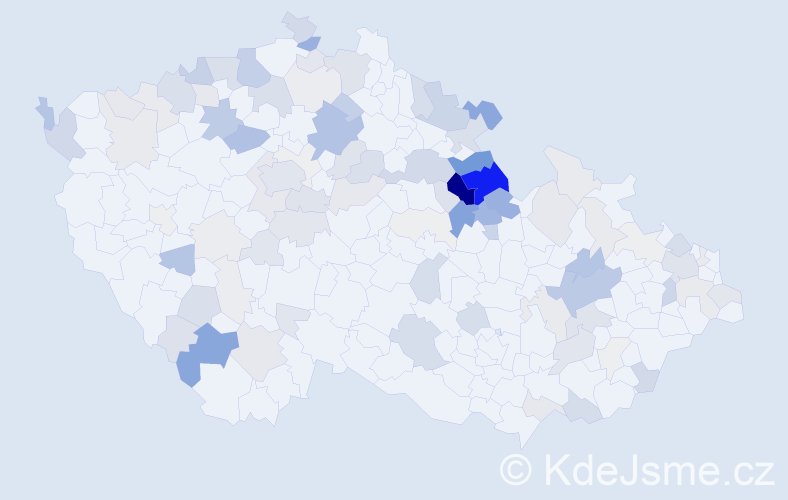 Příjmení: 'Myšáková', počet výskytů 367 v celé ČR