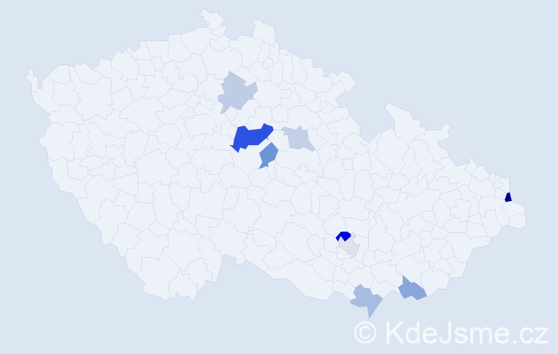 Příjmení: 'Flachbartová', počet výskytů 16 v celé ČR