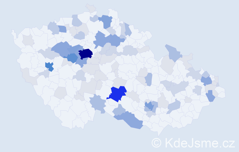 Příjmení: 'Tuma', počet výskytů 244 v celé ČR